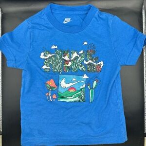 Nike Kids Blue Nature Graphic Tee